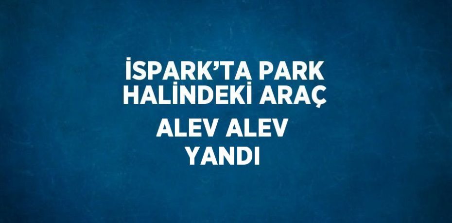 İSPARK’TA PARK HALİNDEKİ ARAÇ ALEV ALEV YANDI