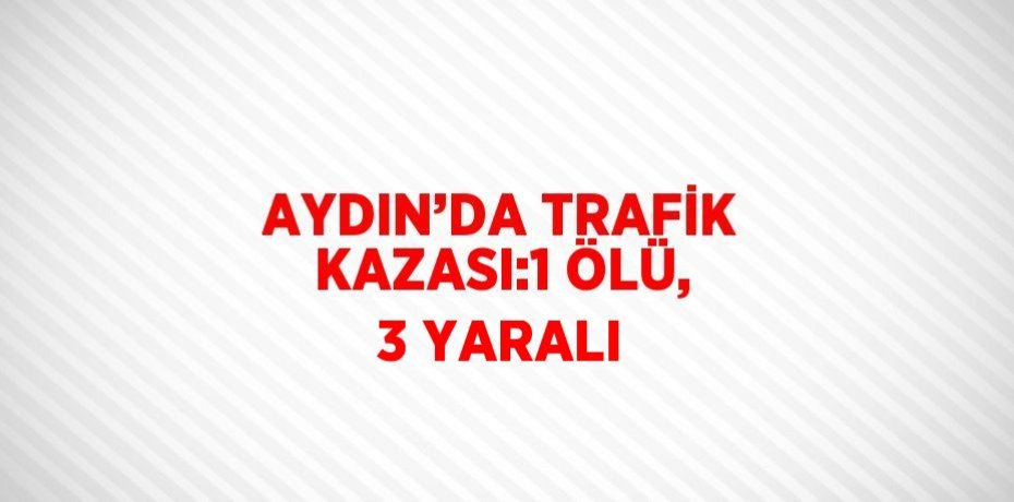 AYDIN’DA TRAFİK KAZASI:1 ÖLÜ, 3 YARALI