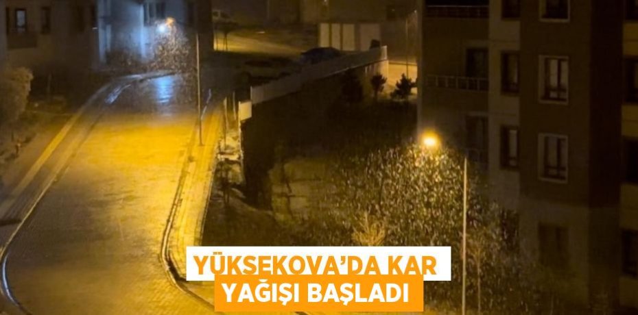 YÜKSEKOVA’DA KAR YAĞIŞI BAŞLADI
