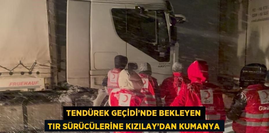 TENDÜREK GEÇİDİ’NDE BEKLEYEN TIR SÜRÜCÜLERİNE KIZILAY’DAN KUMANYA
