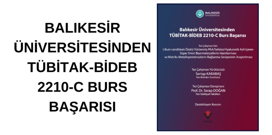 Balıkesir Üniversitesinden TÜBİTAK-BİDEB 2210-C Burs Başarısı