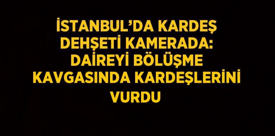 İSTANBUL’DA KARDEŞ DEHŞETİ KAMERADA: DAİREYİ BÖLÜŞME KAVGASINDA KARDEŞLERİNİ VURDU