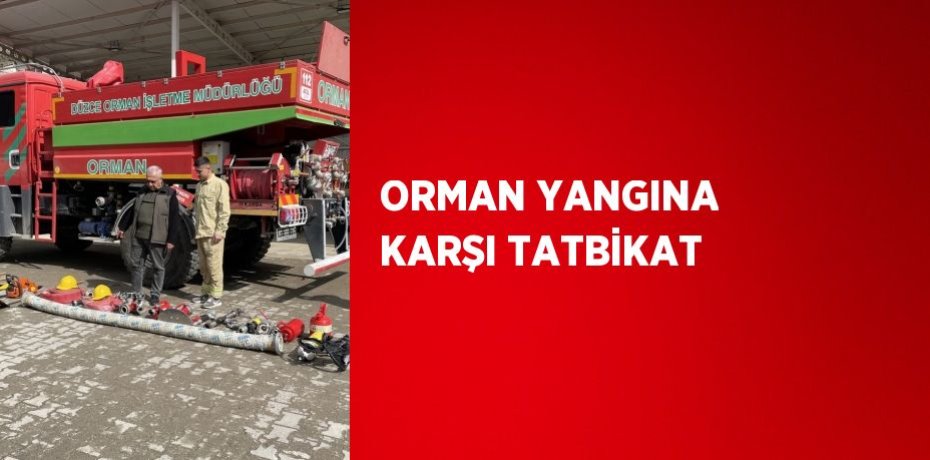 ORMAN YANGINA KARŞI TATBİKAT