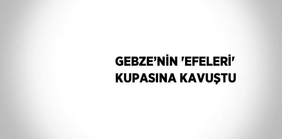 GEBZE’NİN 'EFELERİ' KUPASINA KAVUŞTU