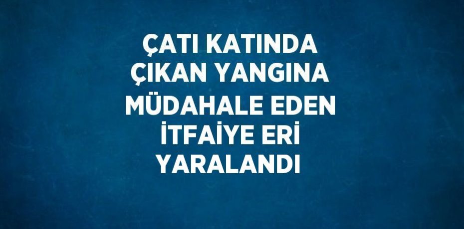 ÇATI KATINDA ÇIKAN YANGINA MÜDAHALE EDEN İTFAİYE ERİ YARALANDI