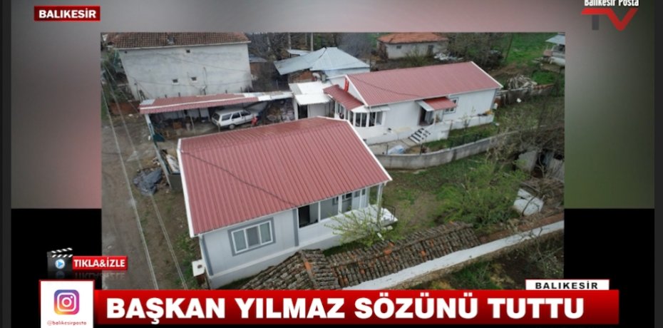 Başkan Yılmaz sözünü tuttu