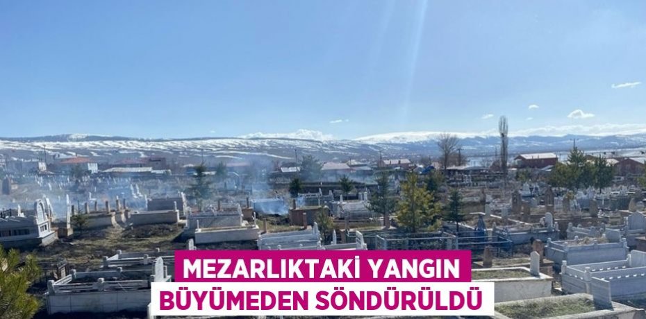 MEZARLIKTAKİ YANGIN BÜYÜMEDEN SÖNDÜRÜLDÜ