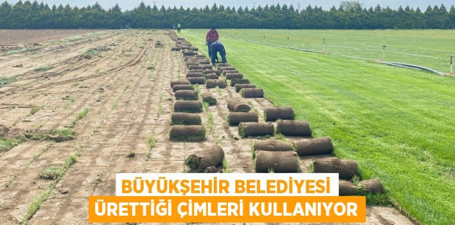 BÜYÜKŞEHİR BELEDİYESİ ÜRETTİĞİ ÇİMLERİ KULLANIYOR