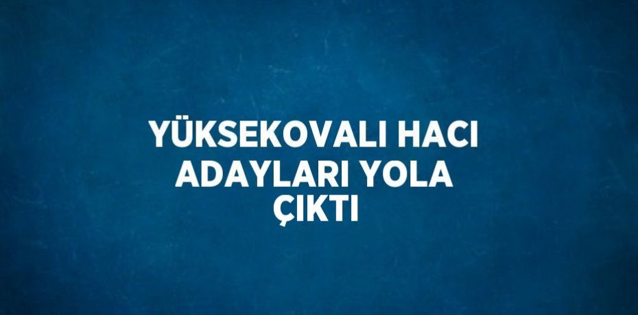 YÜKSEKOVALI HACI ADAYLARI YOLA ÇIKTI