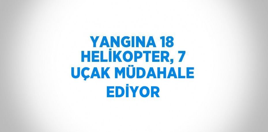 YANGINA 18 HELİKOPTER, 7 UÇAK MÜDAHALE EDİYOR