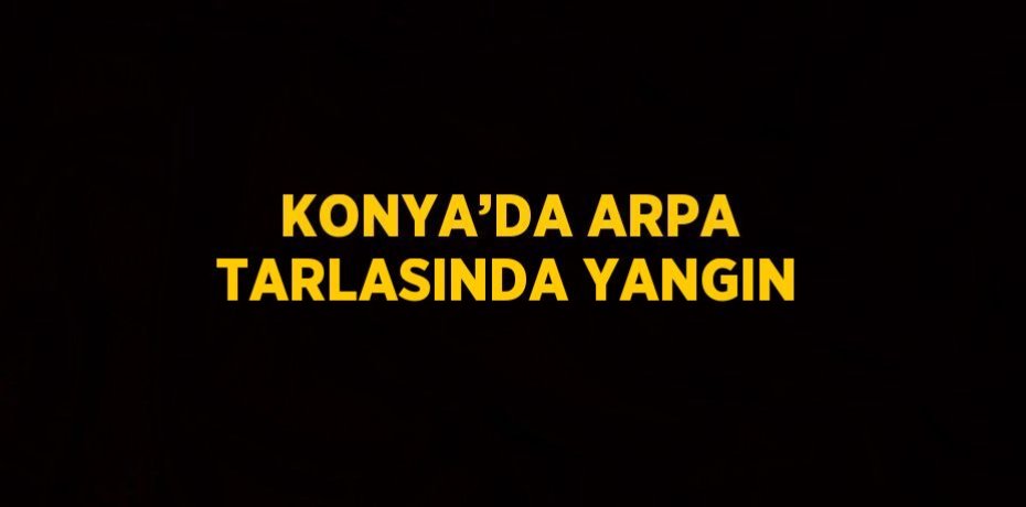 KONYA’DA ARPA TARLASINDA YANGIN