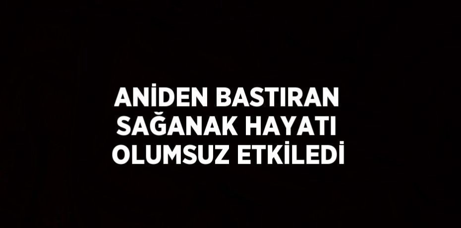 ANİDEN BASTIRAN SAĞANAK HAYATI OLUMSUZ ETKİLEDİ