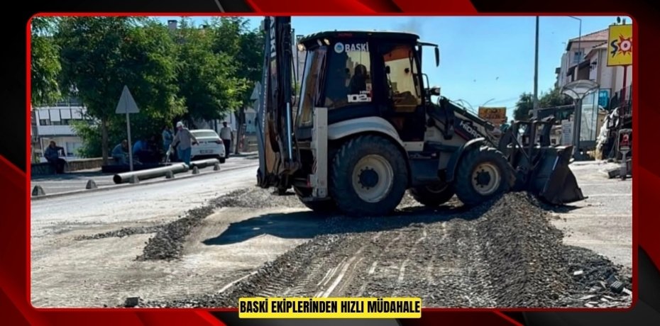 AYVALIK’TA KANALİZASYON HATTINDAKİ GÖÇÜK 36 SAATLİK ÇALIŞMAYLA GİDERİLDİ