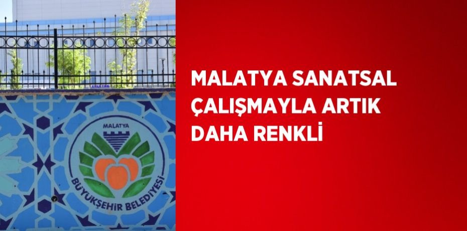 MALATYA SANATSAL ÇALIŞMAYLA ARTIK DAHA RENKLİ