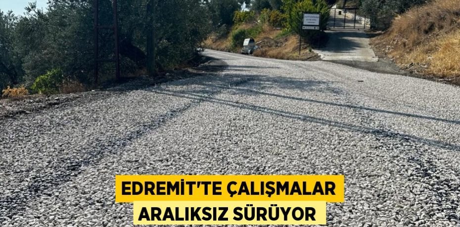 Edremit'te çalışmalar aralıksız sürüyor