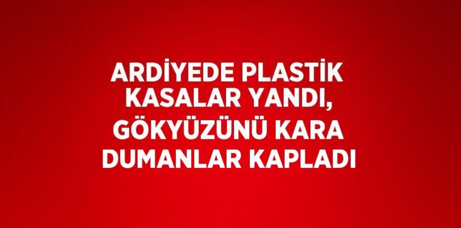 ARDİYEDE PLASTİK KASALAR YANDI, GÖKYÜZÜNÜ KARA DUMANLAR KAPLADI