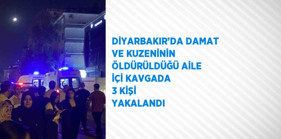 DİYARBAKIR’DA DAMAT VE KUZENİNİN ÖLDÜRÜLDÜĞÜ AİLE İÇİ KAVGADA 3 KİŞİ YAKALANDI