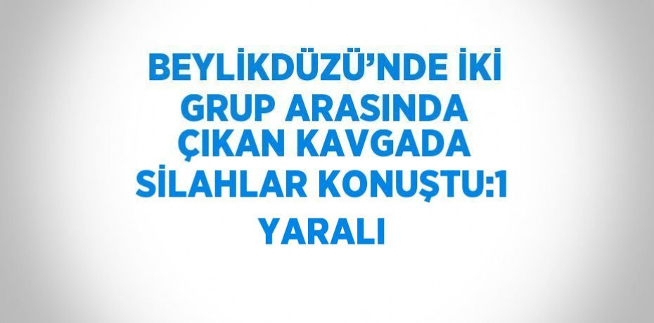BEYLİKDÜZÜ’NDE İKİ GRUP ARASINDA ÇIKAN KAVGADA SİLAHLAR KONUŞTU:1 YARALI