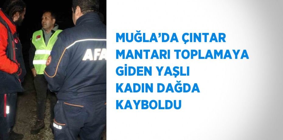 MUĞLA’DA ÇINTAR MANTARI TOPLAMAYA GİDEN YAŞLI KADIN DAĞDA KAYBOLDU