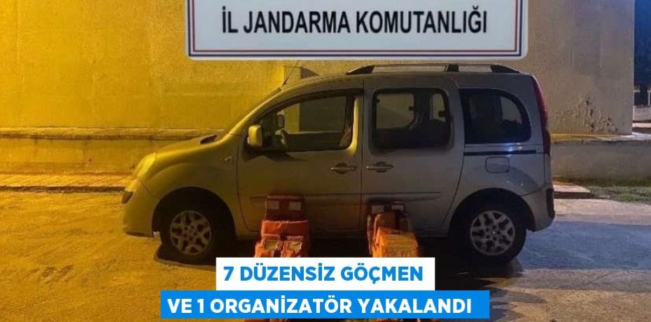 7 düzensiz göçmen ve 1 organizatör yakalandı 