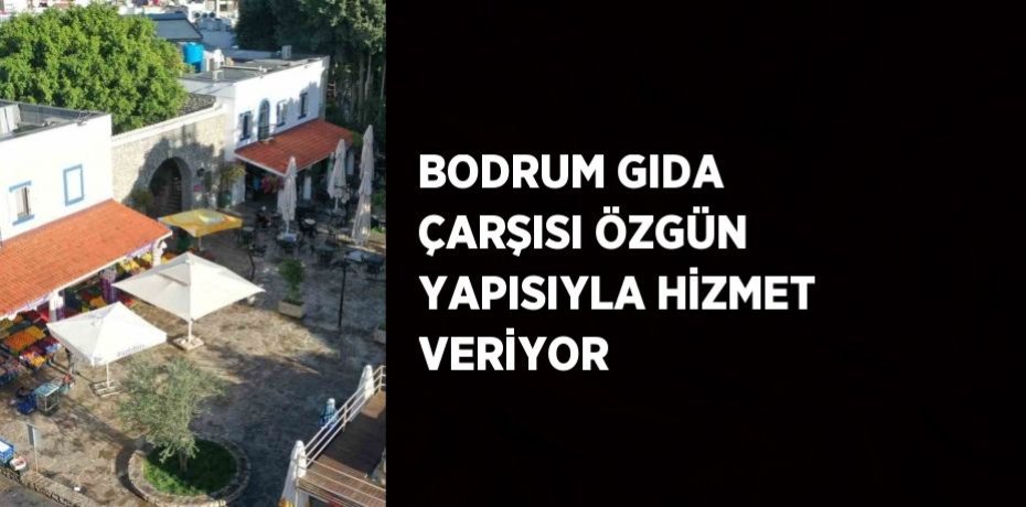 BODRUM GIDA ÇARŞISI ÖZGÜN YAPISIYLA HİZMET VERİYOR