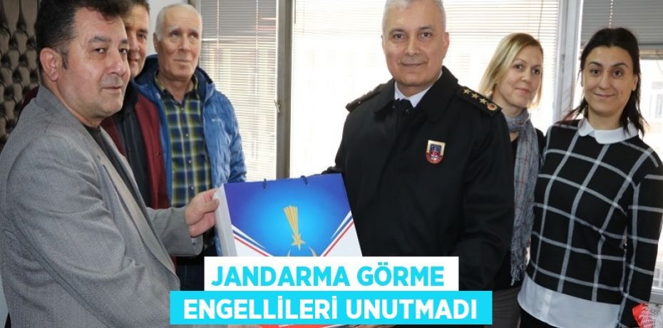 Jandarma görme  engellileri unutmadı