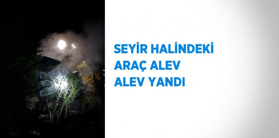 SEYİR HALİNDEKİ ARAÇ ALEV ALEV YANDI