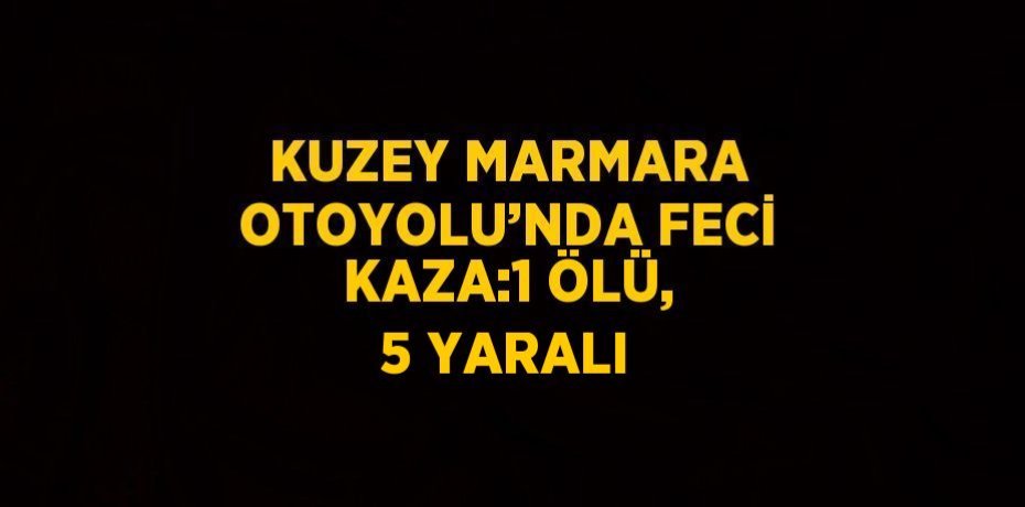 KUZEY MARMARA OTOYOLU’NDA FECİ KAZA:1 ÖLÜ, 5 YARALI
