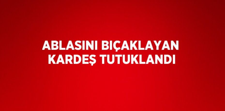 ABLASINI BIÇAKLAYAN KARDEŞ TUTUKLANDI