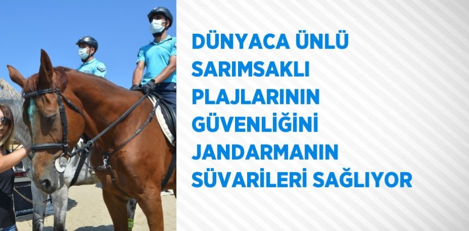 DÜNYACA ÜNLÜ SARIMSAKLI PLAJLARININ GÜVENLİĞİNİ JANDARMANIN SÜVARİLERİ SAĞLIYOR