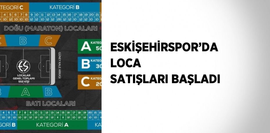 ESKİŞEHİRSPOR’DA LOCA SATIŞLARI BAŞLADI