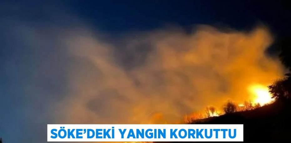 SÖKE’DEKİ YANGIN KORKUTTU