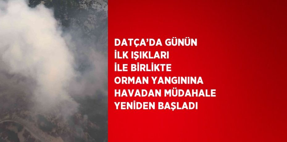 DATÇA’DA GÜNÜN İLK IŞIKLARI İLE BİRLİKTE ORMAN YANGININA HAVADAN MÜDAHALE YENİDEN BAŞLADI