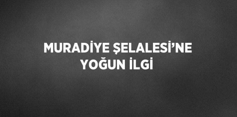 MURADİYE ŞELALESİ’NE YOĞUN İLGİ