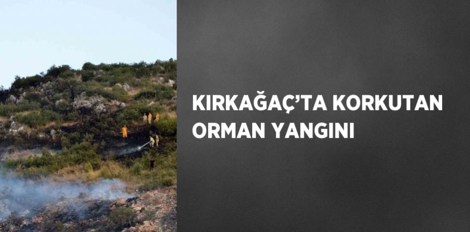 KIRKAĞAÇ’TA KORKUTAN ORMAN YANGINI