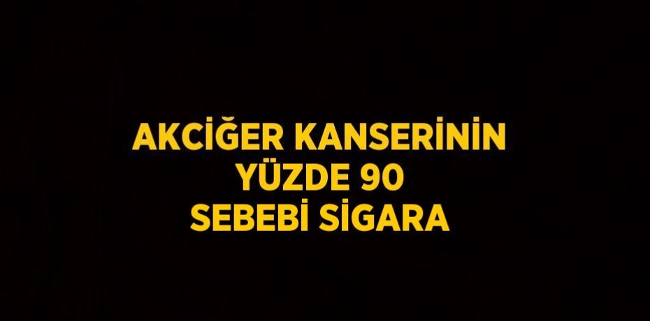 AKCİĞER KANSERİNİN YÜZDE 90 SEBEBİ SİGARA
