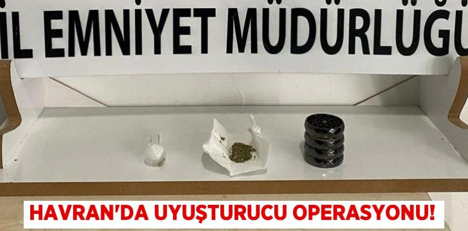 Havran’da uyuşturucu operasyonu!