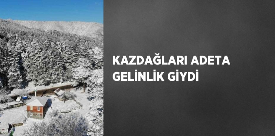 KAZDAĞLARI ADETA GELİNLİK GİYDİ