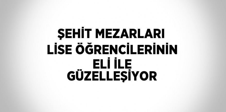 ŞEHİT MEZARLARI LİSE ÖĞRENCİLERİNİN ELİ İLE GÜZELLEŞİYOR