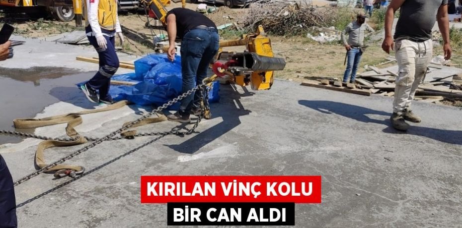 Kırılan vinç kolu bir can aldı