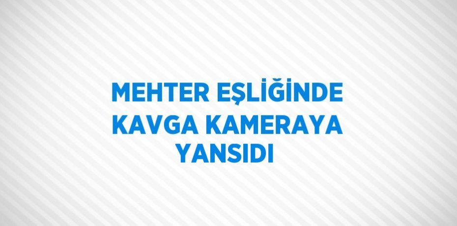 MEHTER EŞLİĞİNDE KAVGA KAMERAYA YANSIDI