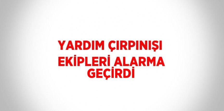 YARDIM ÇIRPINIŞI EKİPLERİ ALARMA GEÇİRDİ