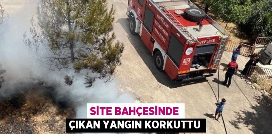 SİTE BAHÇESİNDE ÇIKAN YANGIN KORKUTTU
