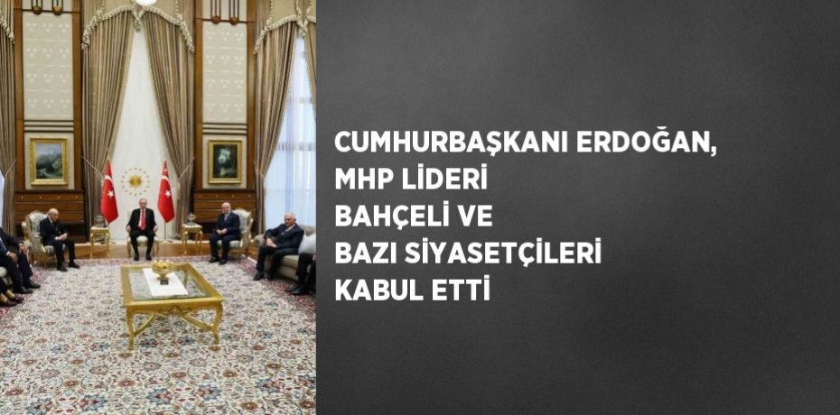 CUMHURBAŞKANI ERDOĞAN, MHP LİDERİ BAHÇELİ VE BAZI SİYASETÇİLERİ KABUL ETTİ