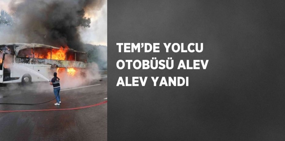 TEM’DE YOLCU OTOBÜSÜ ALEV ALEV YANDI
