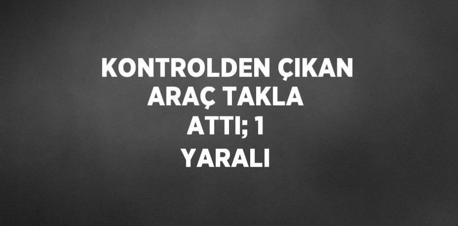 KONTROLDEN ÇIKAN ARAÇ TAKLA ATTI; 1 YARALI