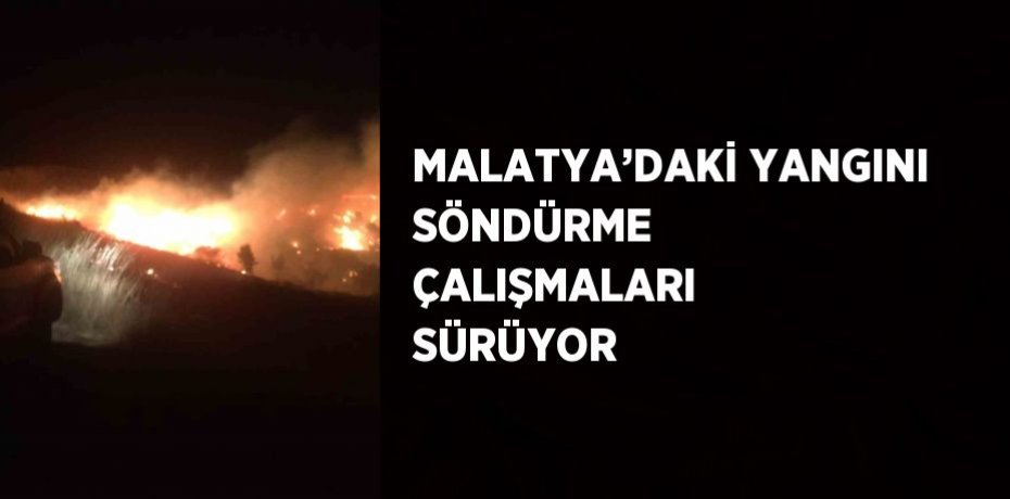 MALATYA’DAKİ YANGINI SÖNDÜRME ÇALIŞMALARI SÜRÜYOR