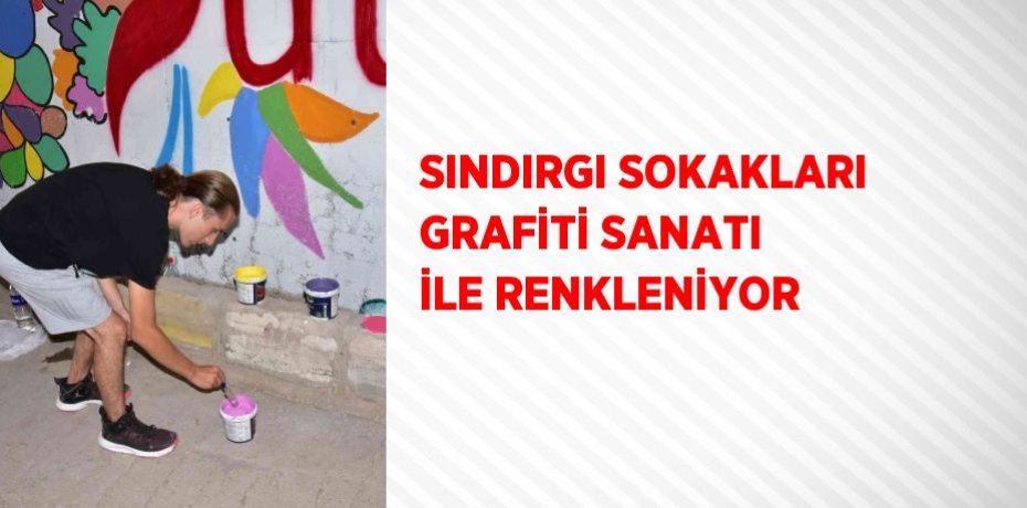 SINDIRGI SOKAKLARI GRAFİTİ SANATI İLE RENKLENİYOR