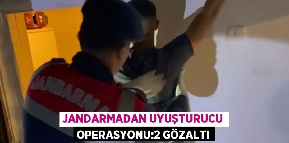 JANDARMADAN UYUŞTURUCU OPERASYONU:2 GÖZALTI