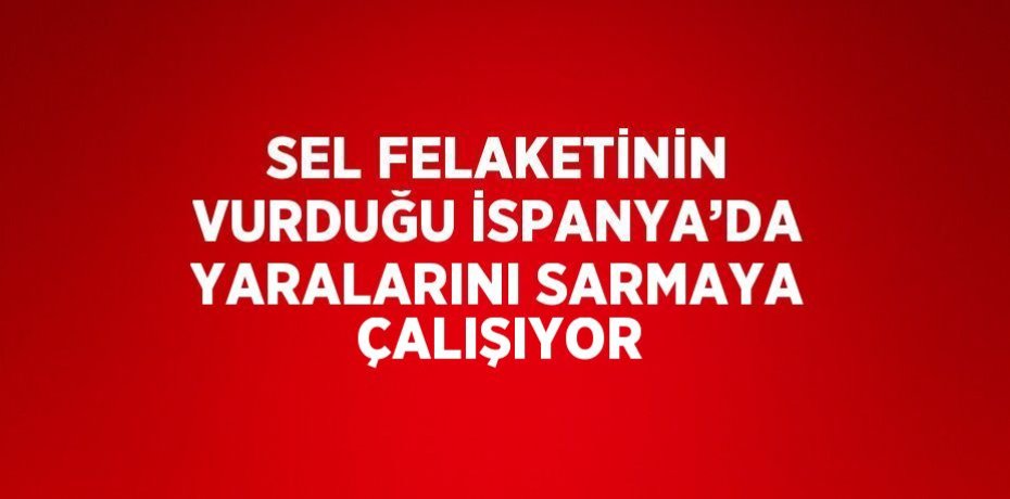 SEL FELAKETİNİN VURDUĞU İSPANYA’DA YARALARINI SARMAYA ÇALIŞIYOR